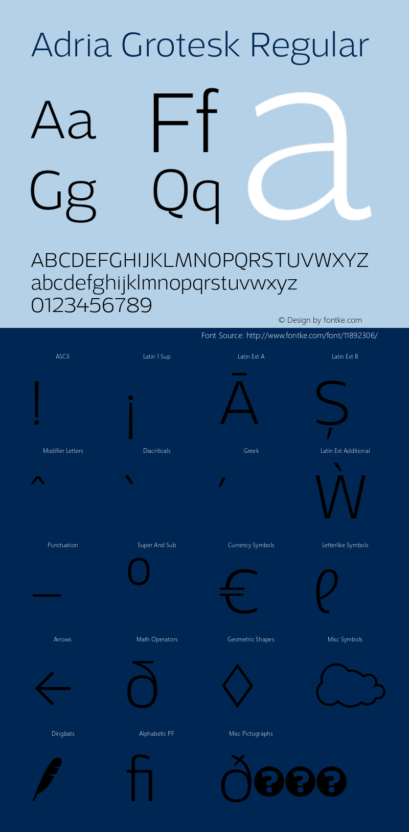 Adria Grotesk Regular Version 1.001图片样张