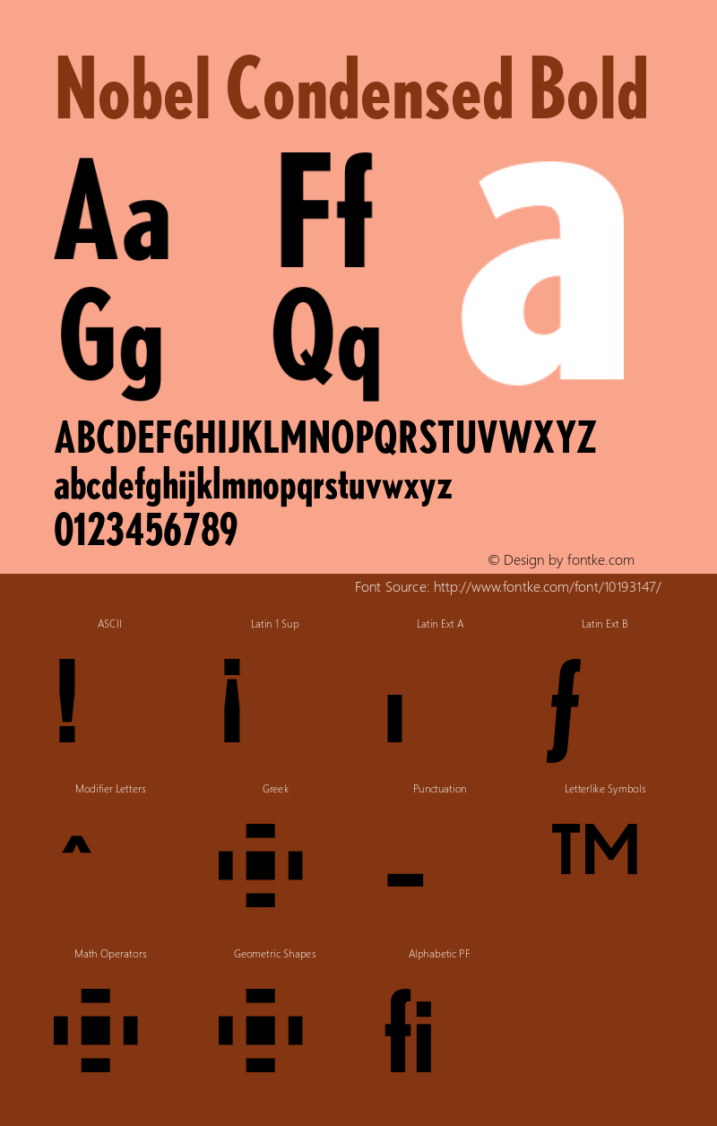 Nobel Condensed Bold 001.000图片样张