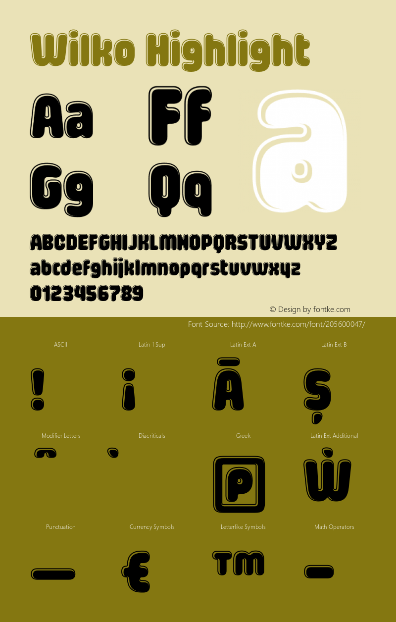 Wilko Highlight Version 6.000;hotconv 1.0.109;makeotfexe 2.5.65596图片样张