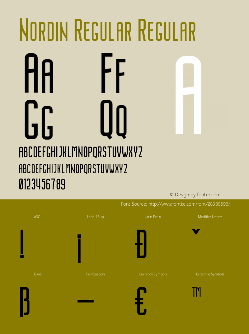 NordinRegular 1.0;YWFTv17图片样张