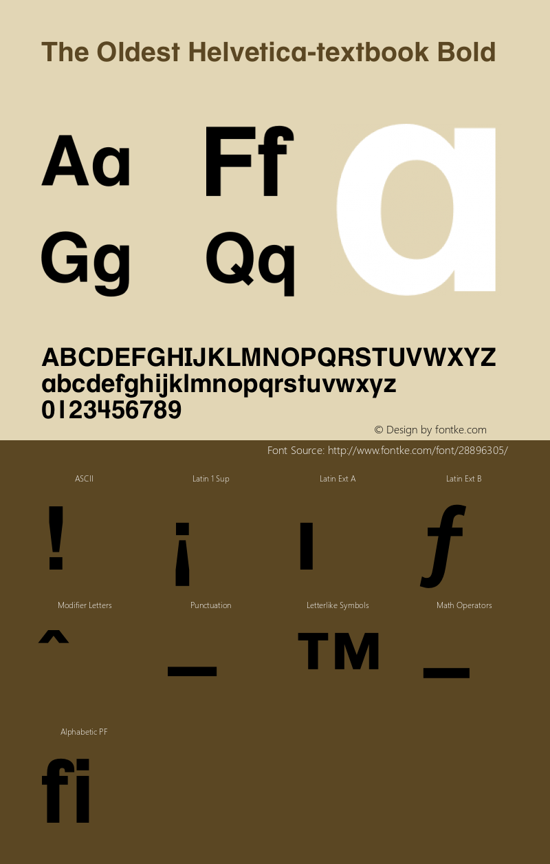 The Oldest Helvetica-textbook Bold Version 1.00;March 10, 2019;FontCreator 11.5.0.2422 64-bit图片样张