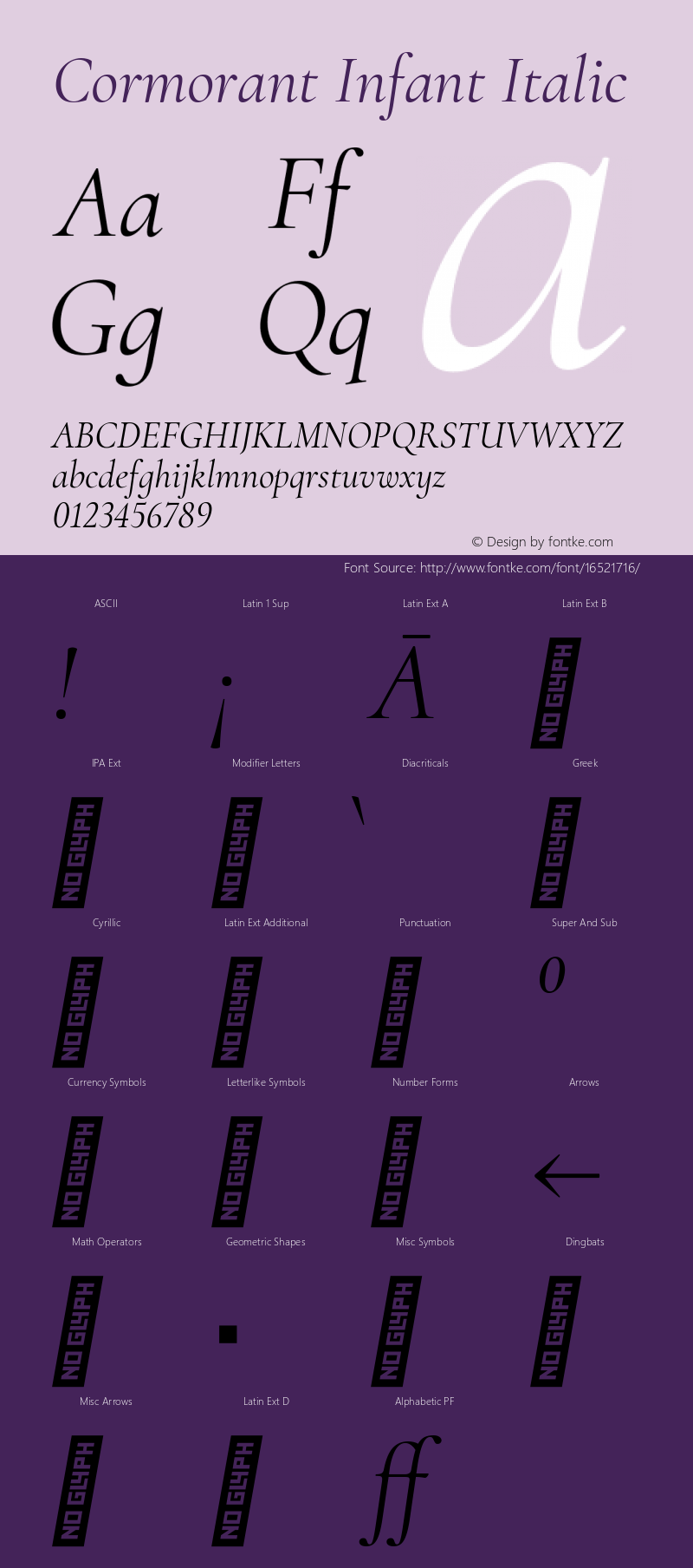 Cormorant Infant Italic Version 2.004图片样张