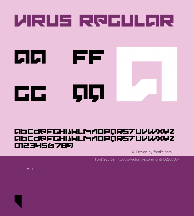 VIRUS Regular 001.000图片样张