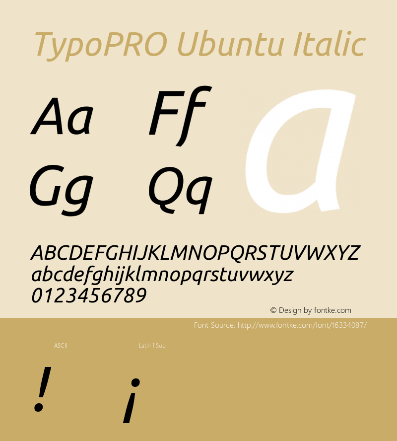 TypoPRO Ubuntu Italic 0.83图片样张