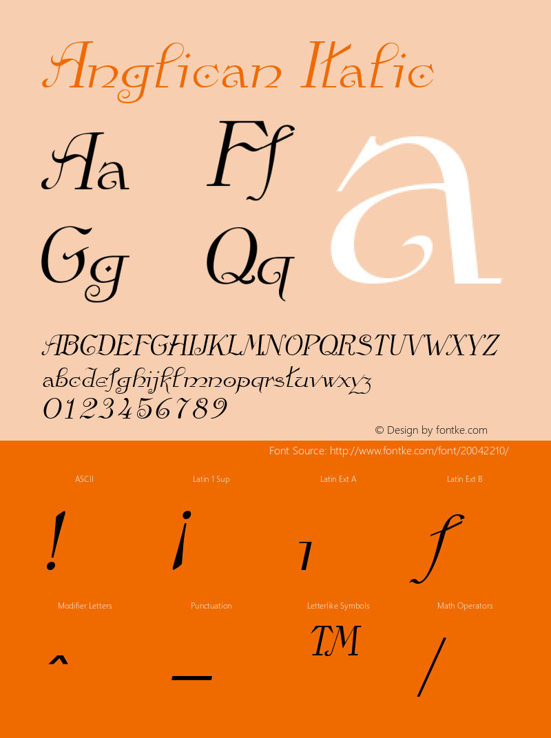 Anglican Italic From the WSI-Fonts Professional Collection图片样张