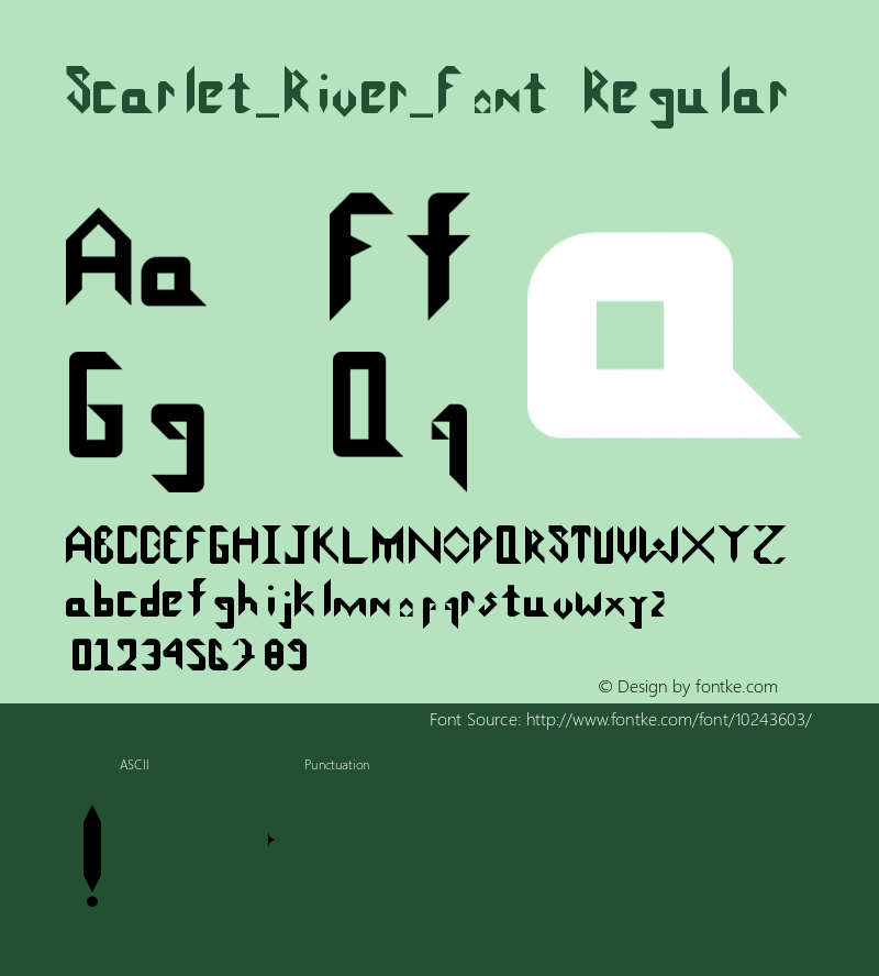 Scarlet_River_Font Regular Version 1.0图片样张
