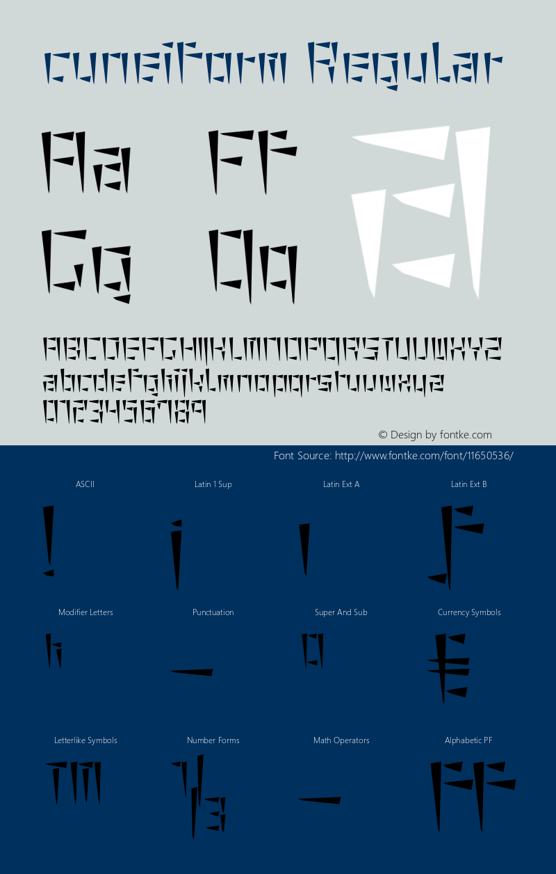 cuneiform Regular Version 2.001 update 2008 14 Oct图片样张