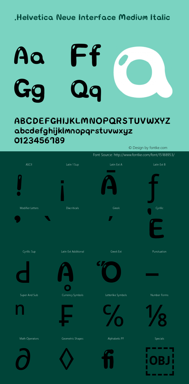 .Helvetica Neue Interface Medium Italic 10.0d35e1图片样张