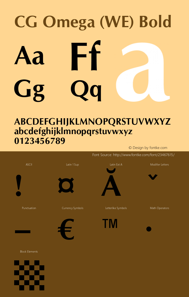 CG Omega (WE) Bold 19: 92510图片样张