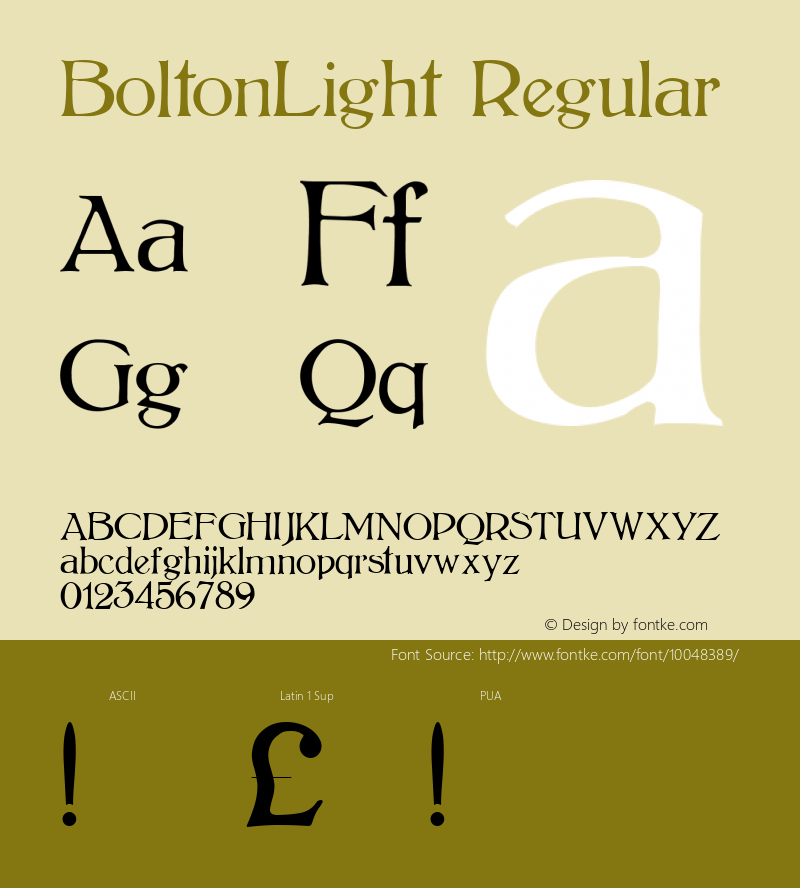 BoltonLight Regular Version 1.00图片样张