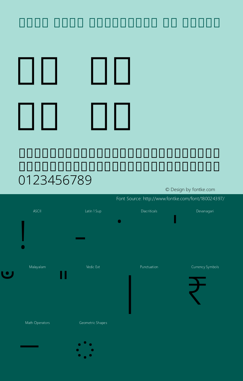 Noto Sans Malayalam UI Light Version 2.000图片样张