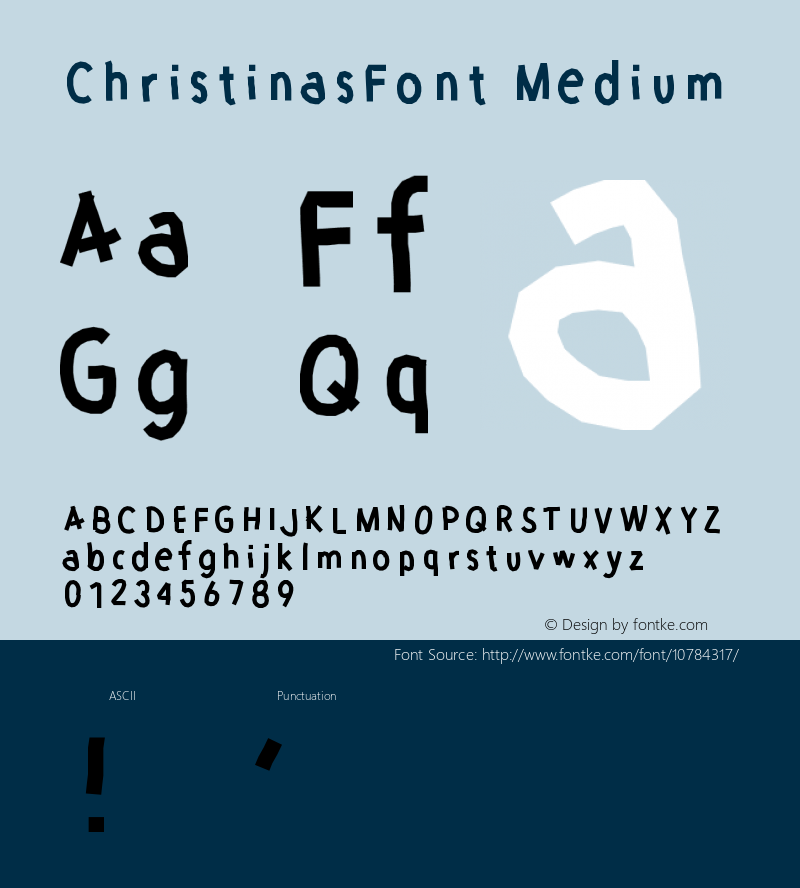 ChristinasFont Medium Version 001.000图片样张