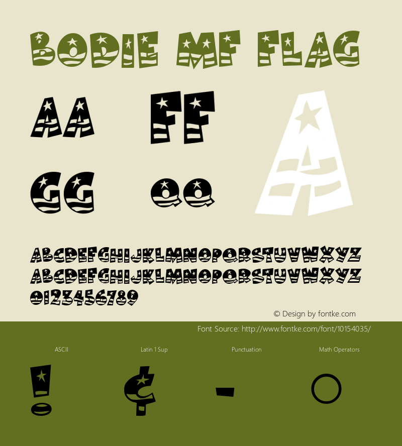 Bodie MF Flag Macromedia Fontographer 4.1.3 9/15/05图片样张