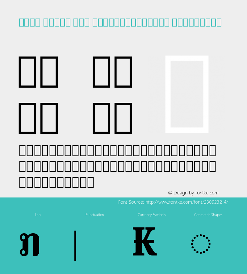 Noto Serif Lao ExtraCondensed ExtraBold Version 2.000图片样张