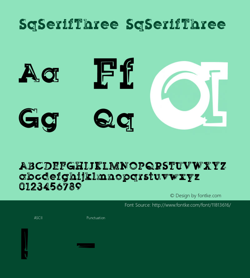 SqSerifThree SqSerifThree Version 1.0图片样张