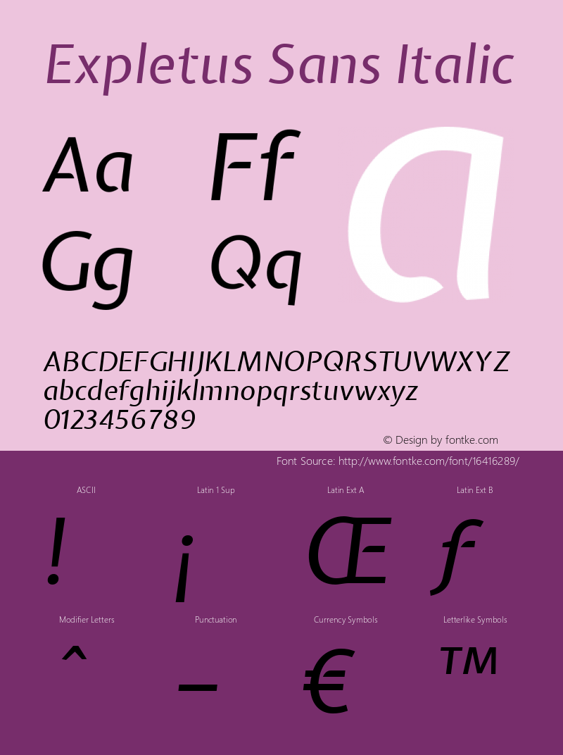 Expletus Sans Italic Version 7.028图片样张