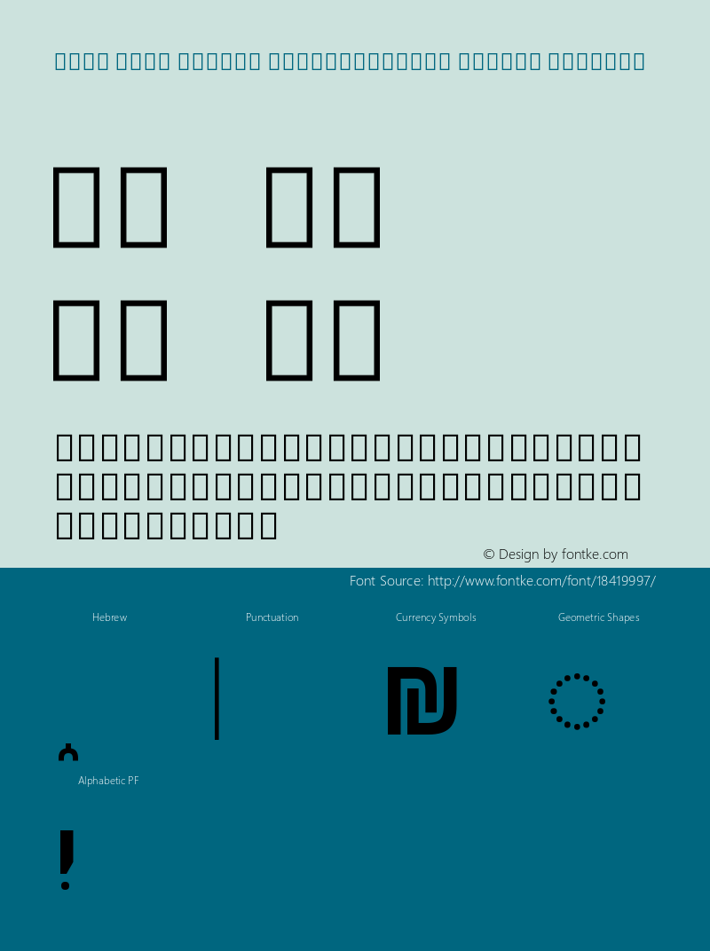 Noto Sans Hebrew SemiCondensed Medium Regular 1.000图片样张