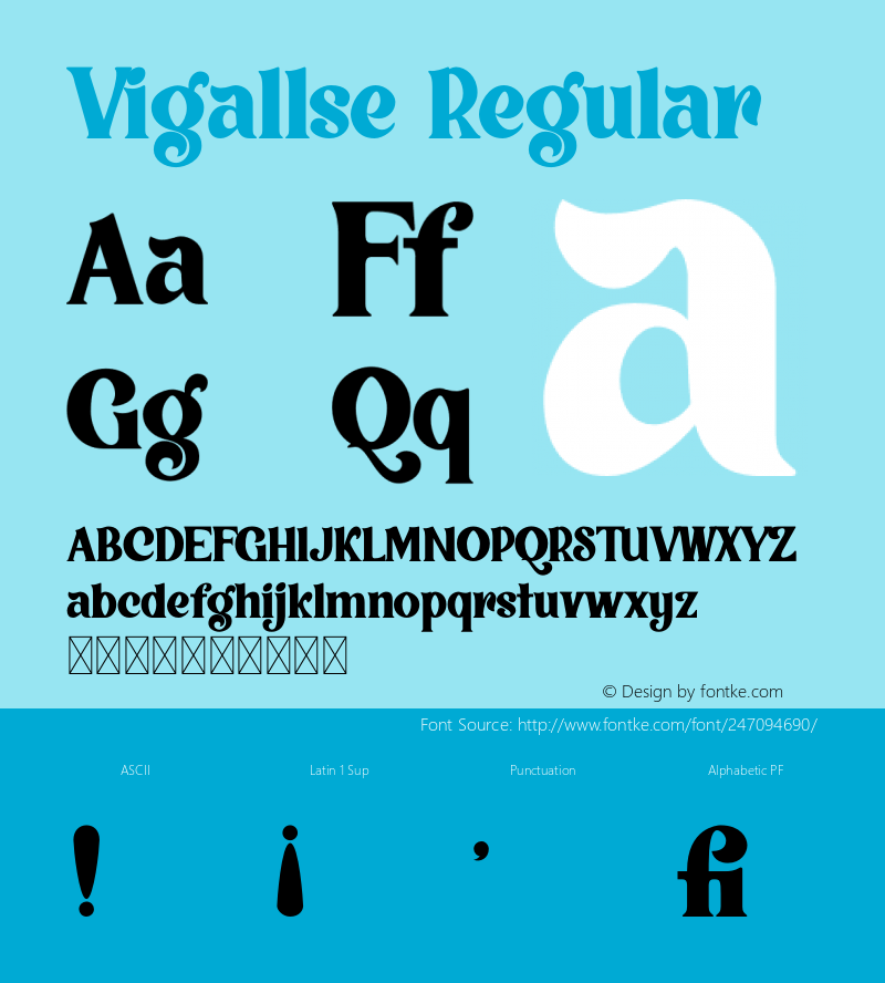 Vigallse Version 1.00;October 5, 2021;FontCreator 11.5.0.2430 64-bit图片样张
