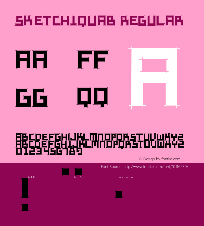 SketchiquaB Regular 1.0 2003-05-17图片样张