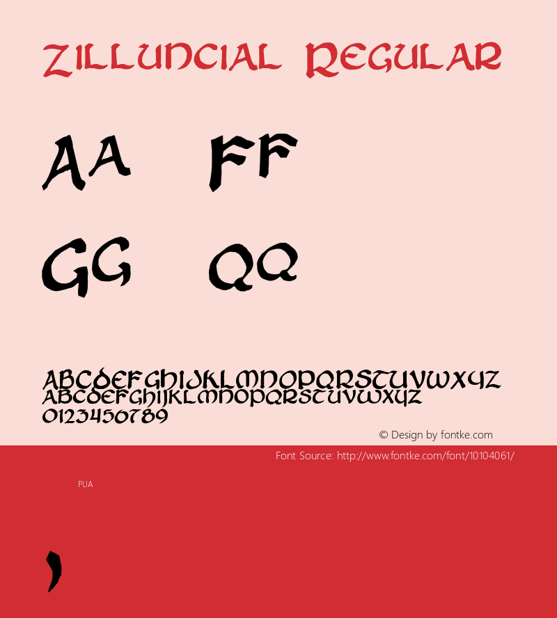 Zilluncial Regular Version 1.00图片样张