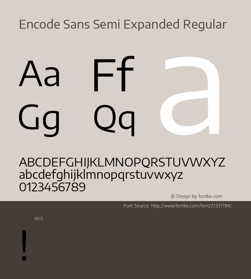 EncodeSansSemiExpanded Version 1.0图片样张