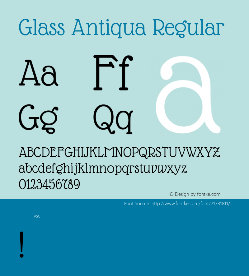 GlassAntiqua Version 1.0图片样张