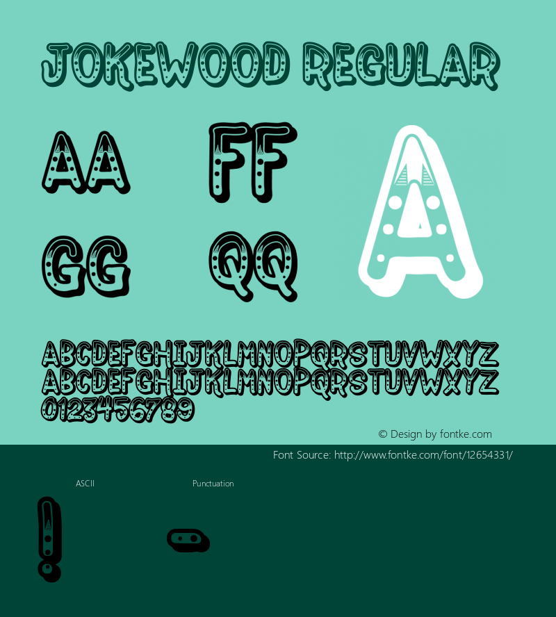 Jokewood Regular Macromedia Fontographer 4.1.3 3/17/02图片样张