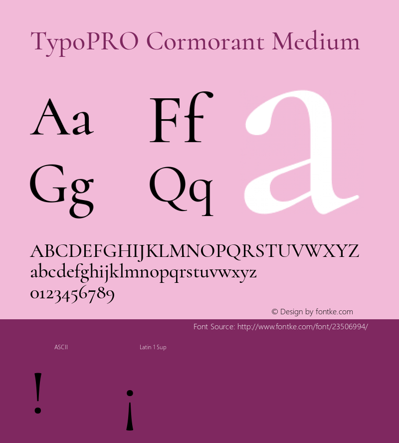 TypoPRO Cormorant Medium Version 3.003图片样张