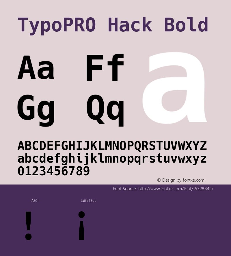 TypoPRO Hack Bold Version 2.018图片样张