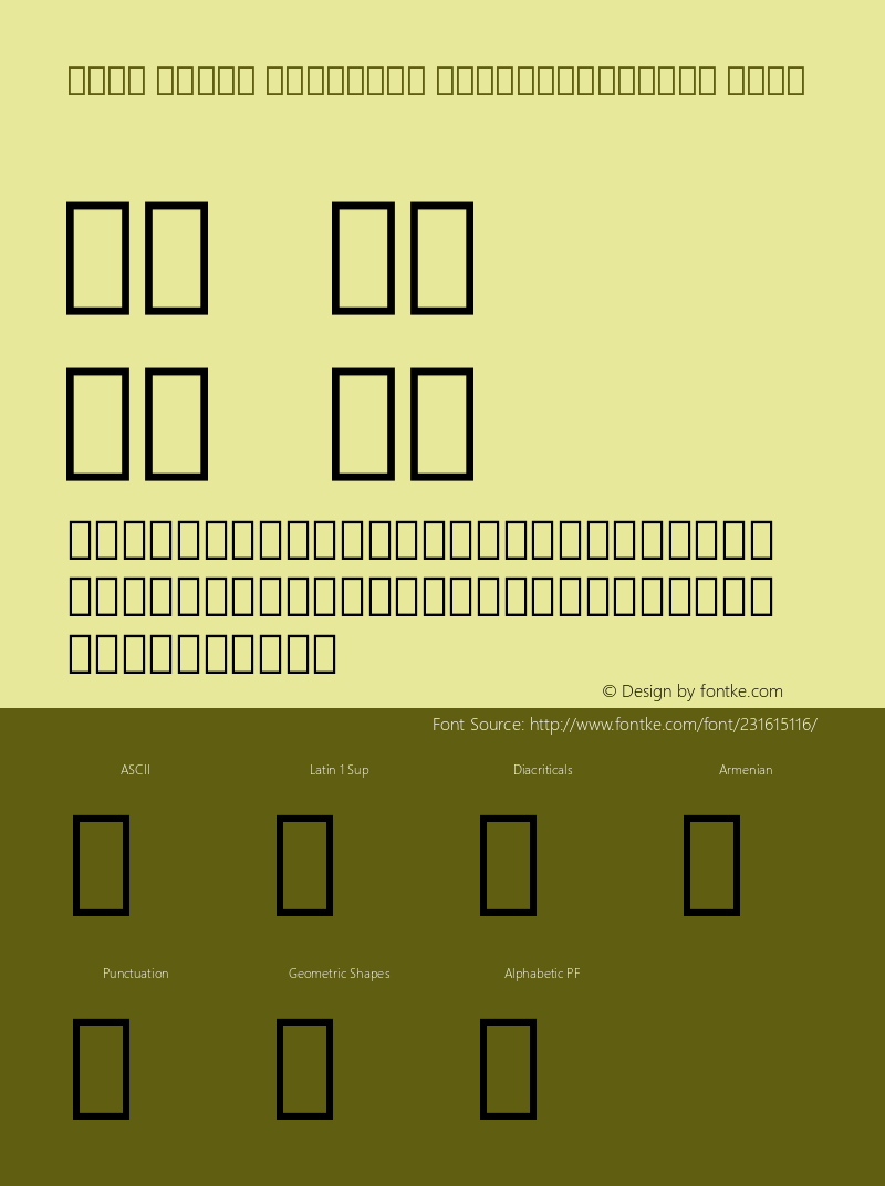 Noto Serif Armenian ExtraCondensed Bold Version 2.005图片样张