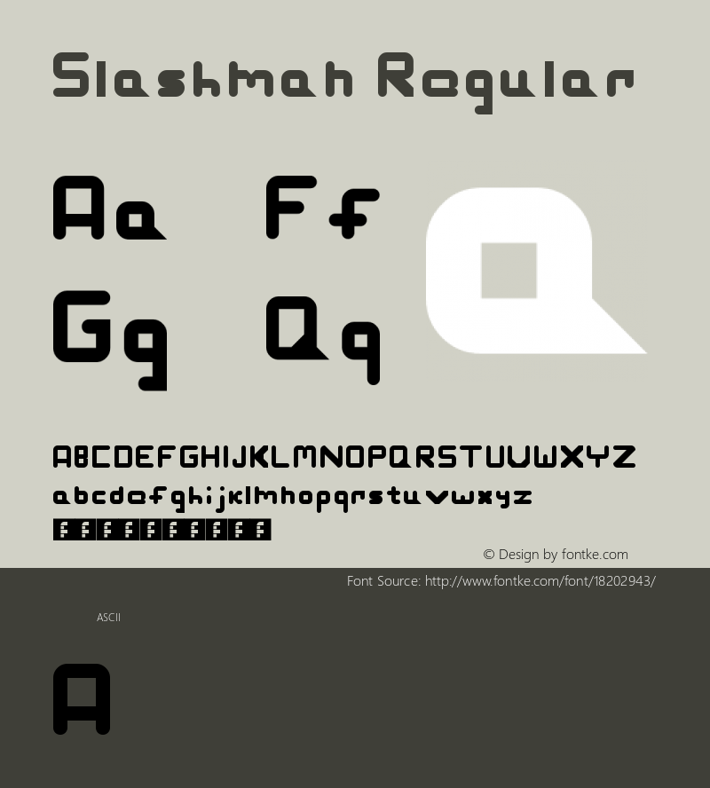 Slashman Regular Version 1.0图片样张
