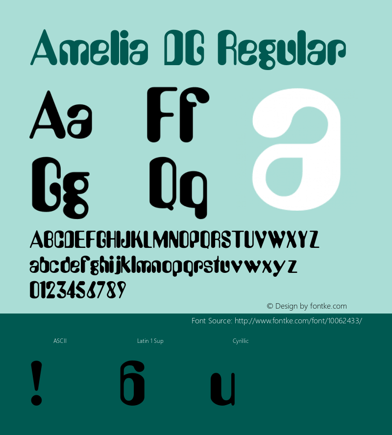 Amelia_DG Regular Converted from H:\NEW\AML___DG.TF1 by ALLTYPE图片样张