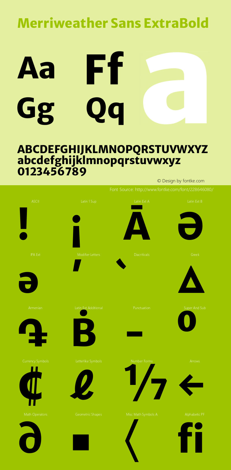 Merriweather Sans ExtraBold Version 2.001图片样张