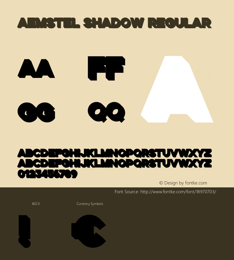 Aemstel Shadow Regular Version 1.000;PS 001.000;hotconv 1.0.88;makeotf.lib2.5.64775图片样张