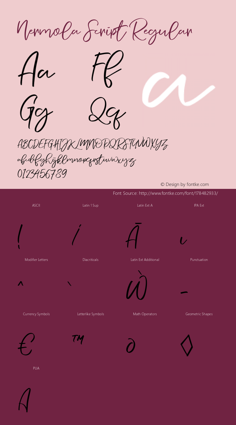 Nermola Script Regular Version 1.002图片样张