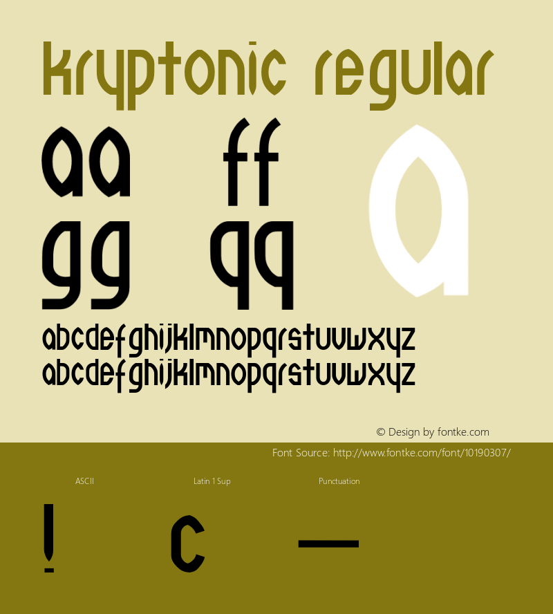 Kryptonic Regular 001.000图片样张