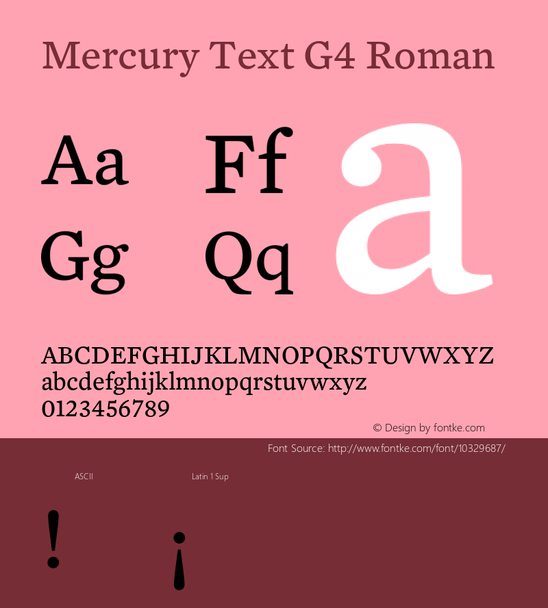 Mercury Text G4 Roman 001.000图片样张