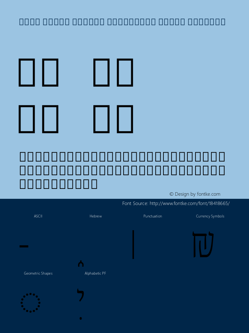 Noto Serif Hebrew Condensed Light Regular Version 1.901图片样张