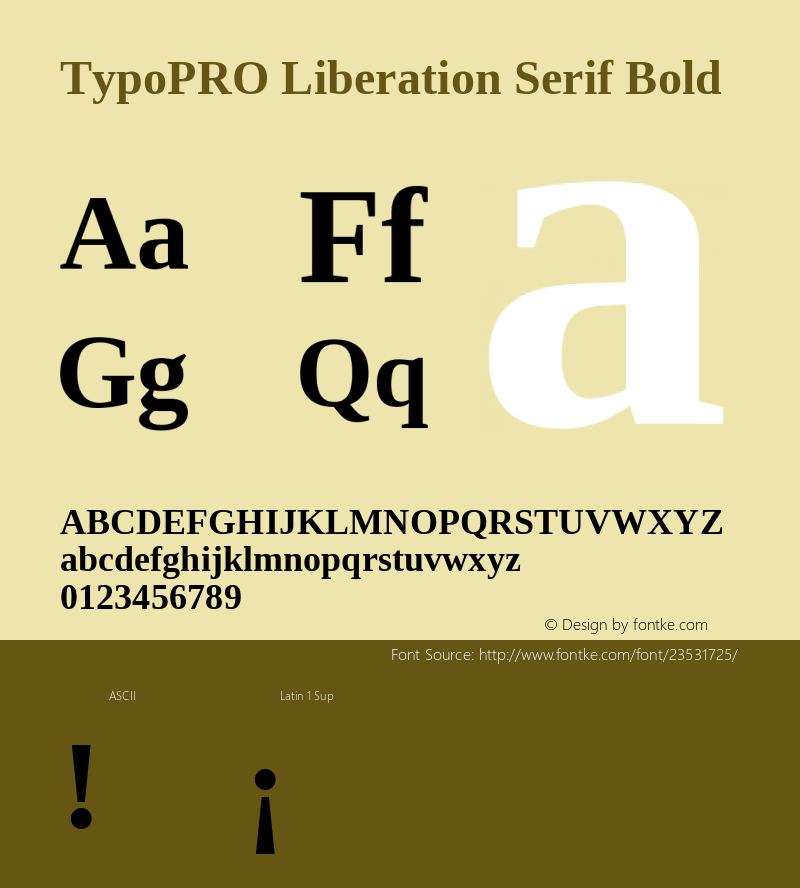 TypoPRO Liberation Serif Bold Version 2.00.1图片样张