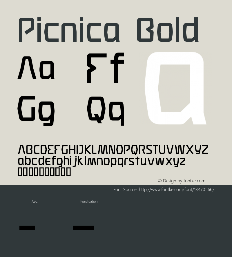 Picnica Bold Version 001.001图片样张