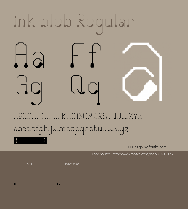 ink blob Regular Version 1.0图片样张