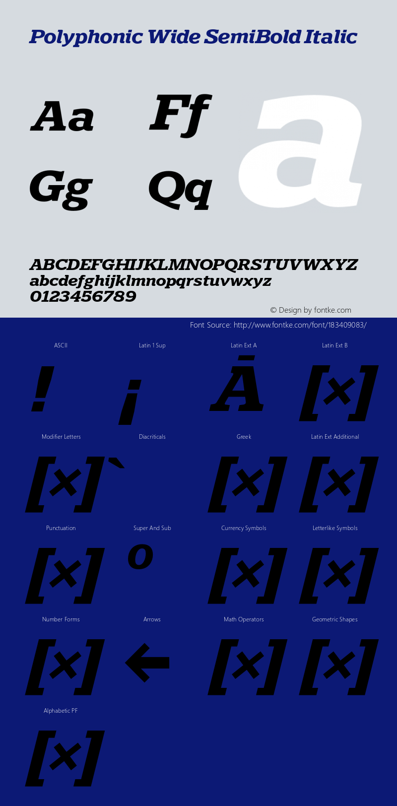 Polyphonic Wide SemiBold Italic Version 1.000;PS 001.000;hotconv 1.0.88;makeotf.lib2.5.64775图片样张