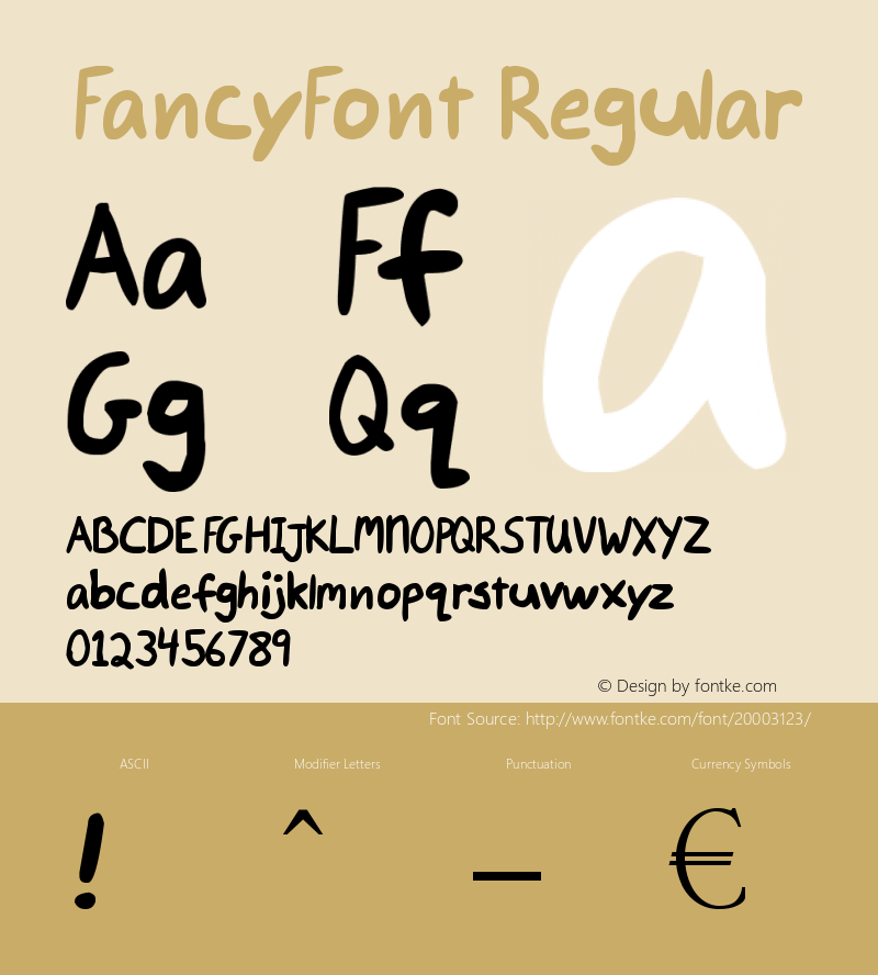 FancyFont Version 1.0 Extracted by ASV http://www.buraks.com/asv图片样张