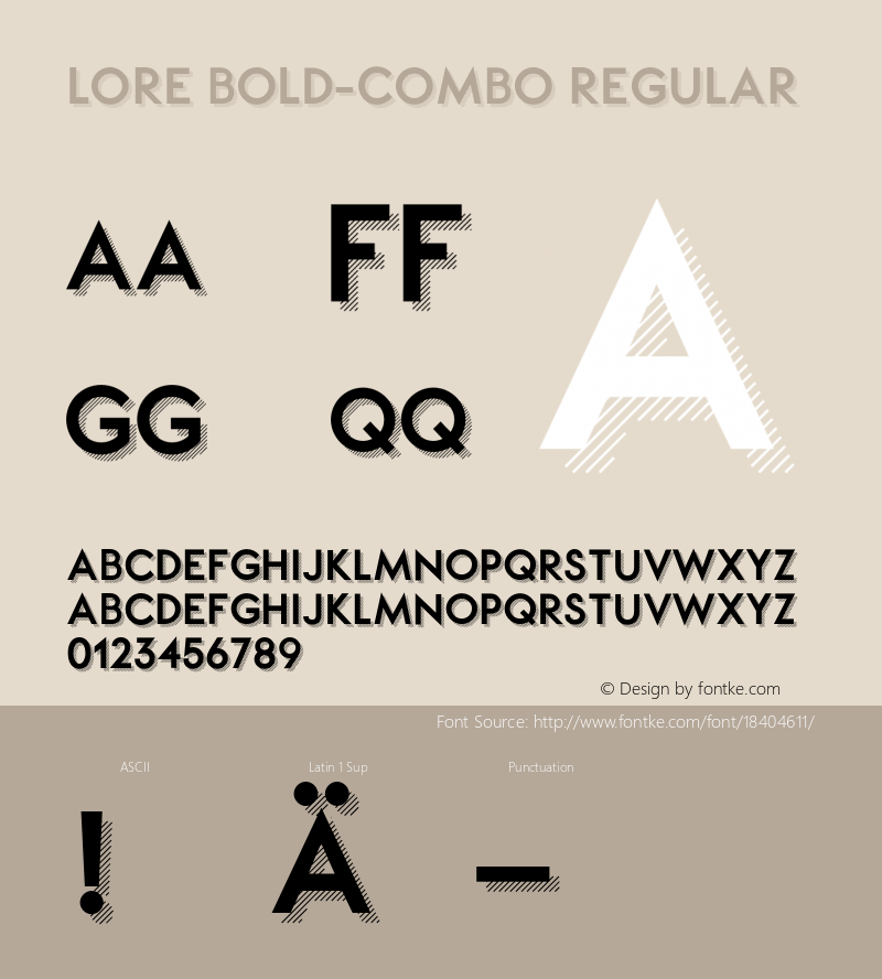 LORE Bold-Combo Regular Version 1.000;PS 001.000;hotconv 1.0.70;makeotf.lib2.5.58329图片样张