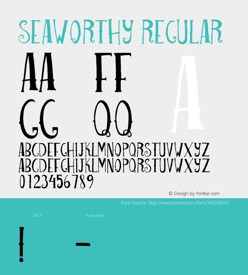 Seaworthy Regular Version 1.00 2014图片样张