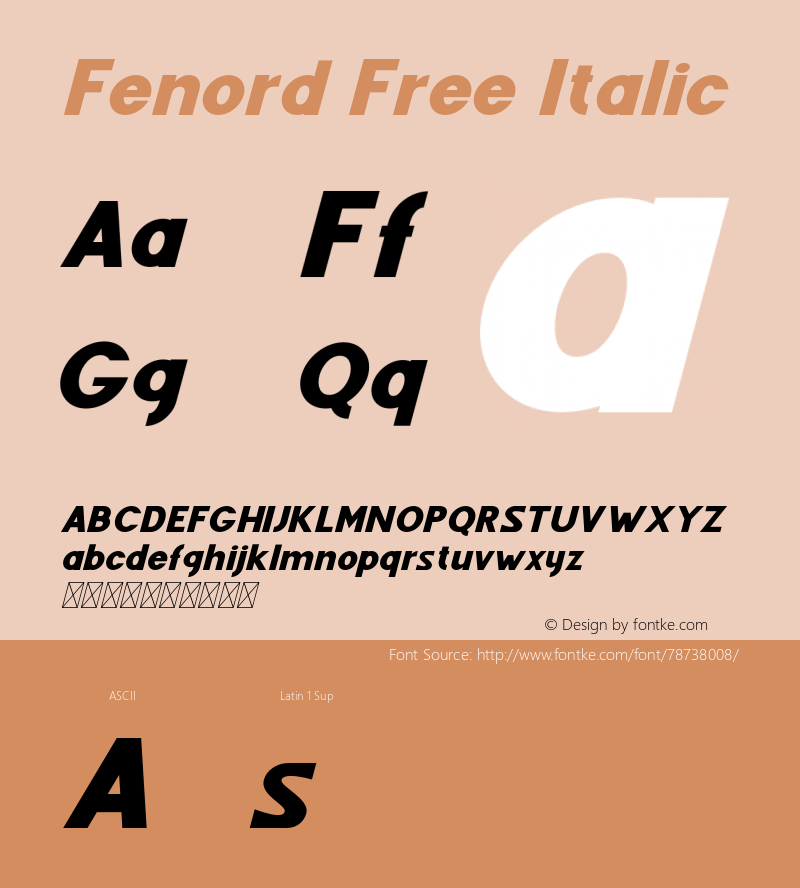 FenordFree-Italic 1.000图片样张