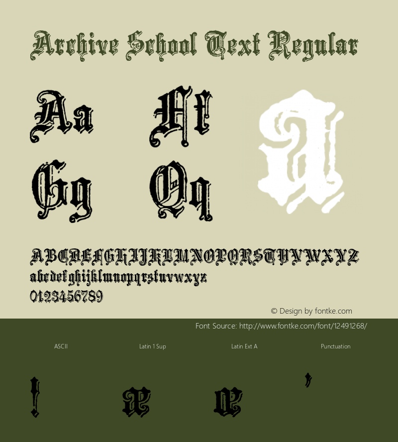 Archive School Text Regular Version 1.000;PS 001.000;hotconv 1.0.38图片样张