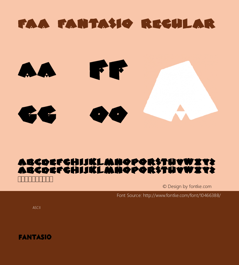 FAA Fantasio Regular Version 1.00 February 5, 2012, initial release图片样张