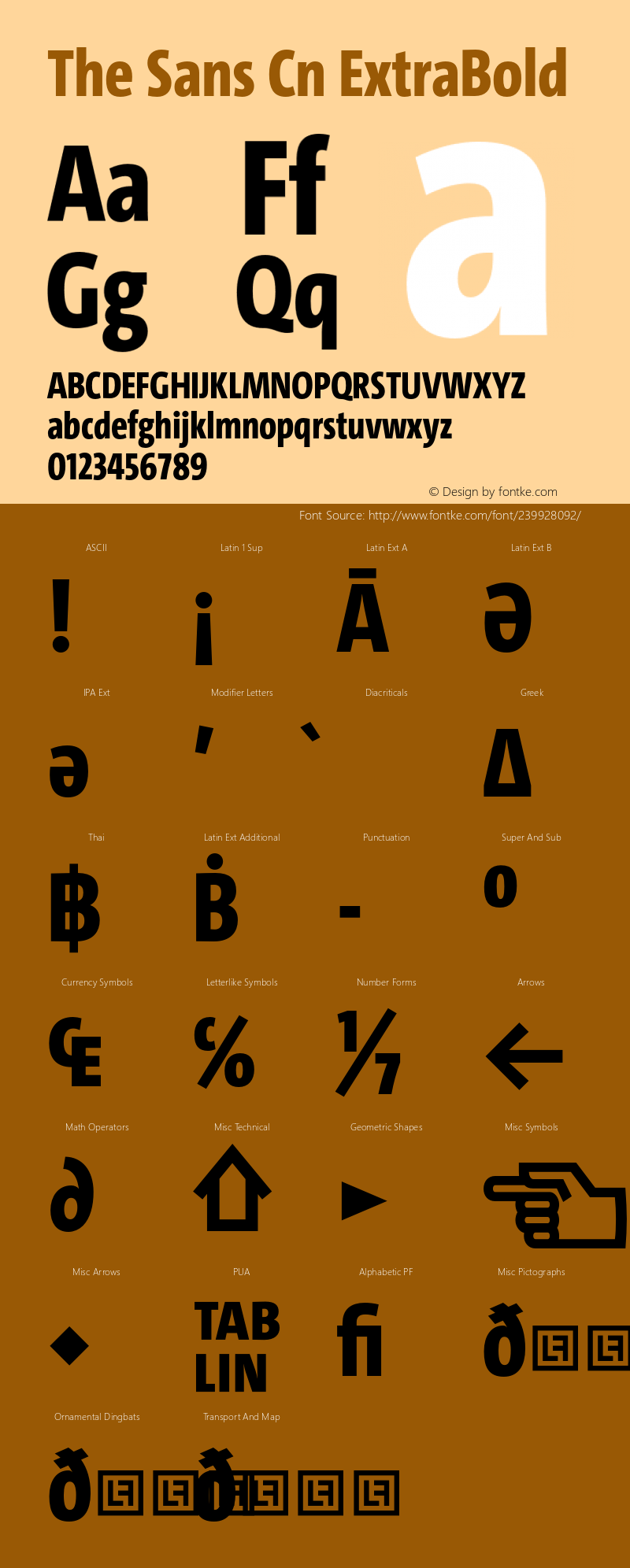 The Sans Cn ExtraBold Version 4.025图片样张