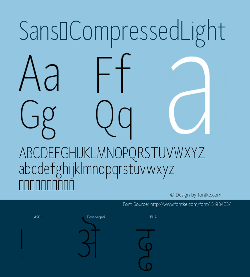 Sans CompressedLight Version Version 1.0图片样张